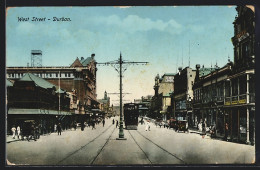 AK Durban, West Street, Strassenbahn  - Tramways