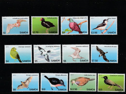 Samoa 2013 - Fauna , Birds , Series 12 Values , Perforated , MNH , Mi.1105-1116 - Samoa (Staat)