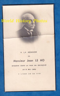 Faire Part De Décés - RENNES Ou Environs - Monsieur Jean LE HO Décédé Le 5 Mai 1954 - Chanoine Péan , Librairie Béon - Todesanzeige