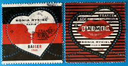 France 2018 : Saint-Valentin, Coeur Sonia Rykiel N° 5198 à 5199 Oblitéré - Gebruikt