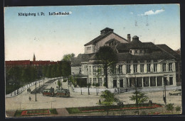 AK Königsberg I. Pr., Strassenbahn Am Luifentheater  - Strassenbahnen