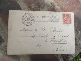 La Fouillouse Loire Facteur Boitier Bureau Distribution Cachet Perle - 1877-1920: Période Semi Moderne