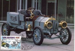 Itala 35/45 HP- 1907 Course Pékin-Paris Équipe Borghese Guizzard/Barzini - San Marino -Carte Maximum FDC - Prémier Jour - Auto's
