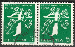 Schweiz Suisse 1939: Rollenpaar-ZDR / Se-tenant Rouleaux / Coil-pair Zu Z25f Mi W11 Mit ⊙ EBNAT-KAPPEL (Zu CHF 16.00) - Zusammendrucke