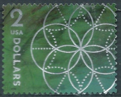 VEREINIGTE STAATEN ETATS UNIS USA 2022 FLORAL GEOMETRY GREEN USED SN 5700 MI  YT 5543 - Usati