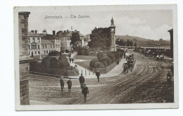 Postcard Devon Barnstaple The Square Rp Posted 1913     Well Animated - Other & Unclassified