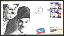 Etats Unis Cachet Commémoratif Laurel And Hardy Cinema 1991 Event Postmark United States US Movies - Cinéma