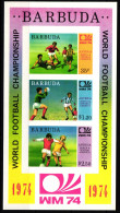 Barbuda Block 8 Geschnitten Postfrisch Fußball WM 1974 #HR453 - Antigua Und Barbuda (1981-...)