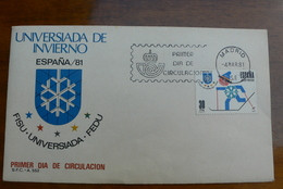 ESPAÑA 1981 - SPD - FDC - UNIVERSIADA - JUEGOS UNIVERSITARIOS - EDIFIL Nº 2608 - FDC