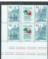 Italia, Italy, Italien 1985; Esposizione Mondiale Di Filatelia Arte Barocca, Serie Completa: Trittico Unito, Coppia New. - Briefmarkenausstellungen