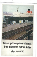 RAIL POSTER UK ON POSTCARD  SEALINK   CARD NO 10547677 - Materiale