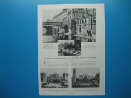 (1941) PARIS Avant Haussmann (vers 1850) Et Après HAUSSMANN (1941) - Document De 4 Pages - Documents Historiques