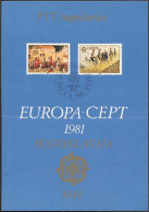 Europa CEPT 1981 Yougoslavie - Jugoslawien - Yugoslavia Y&T N°DP1769 à 1770 - Michel N°PD1883 à 1884 (o) - 1981
