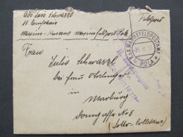BRIEF Pola Marinefeldpostamt Feldpost - Marburg Slovenia  1917   // P9366 - Storia Postale