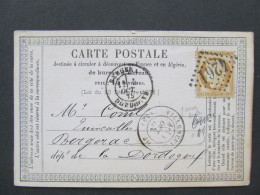 KARTE 1875 Villeneuve-sur-Lot - Bergerac   // P9364 - 1871-1875 Ceres