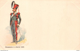 MILITARIA - UNIFORME - Chasseurs à Cheval 1831  - Chromolithographie - Carte Précurseur - Régiments