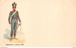MILITARIA - UNIFORME - Chasseurs à Cheval 1812  - Chromolithographie - Carte Précurseur - Régiments
