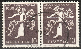 Schweiz Suisse 1939: Rollenpaar-ZDR / Se-tenant Rouleaux / Coil-pair Zu Z26e Mi W15 ⊙ ZÜRICH 6.XII.39 (Zu CHF 21.50) - Se-Tenant