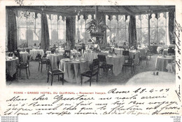 Cartolina: ROMA - GRAND HOTEL DU QUIRINAL - Anno 1903 - NON COMUNE- RESTAURANT FRANÇAIS - Andere & Zonder Classificatie