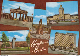 Gruß Aus Berlin Brandenburger Tor Kaiser Wilhelm-Gedächtniskirche Charlottenburger Schloß, Luftbrücken-Denkmal ...CPSM - Autres & Non Classés