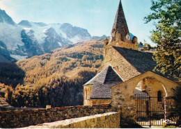 05 - Hautes Alpes - LA GRAVE  En OISANS -  Entrée De L Eglise Romane -  Au Fond Le Rateau - Altri & Non Classificati