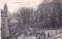 62 - Pas De Calais - HESDIN - Abside De L église Et Marché Aux Poissons - Hesdin
