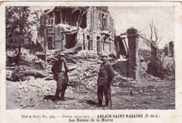 62 - Pas De Calais -  ABLAIN SAINT NAZAIRE - Les Ruines De La Mairie - Guerre 1914 - Autres & Non Classés