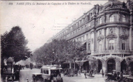 75 -  PARIS 09 - Le Boulevard Des Capucines Et Le Theatre Du Vaudeville - Paris (09)