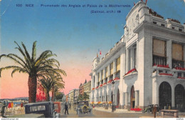 Nice - Promenade Des Anglais Et Palais De La Méditerranée - Architecte Dalmas - Automobiles - Munier Phot. - CPA - Monumentos, Edificios
