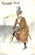 NEW-YORK -  Rossetti Illustrateur Art Nouveau  # Vélo Cycle Bicyclette # Précurseur - Sonstige & Ohne Zuordnung