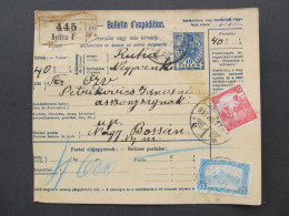 PAKETSCHEIN Nitra - Velké Bošany Nyitra Nagy Bossán 1917 Průvodka Slovensko // P9352 - Other & Unclassified