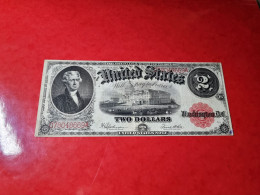 1917 USA $2 DOLLARS RED SEAL VF/VF+ UNITED STATES BANKNOTE BILLETE ESTADOS UNIDOS *COMPRAS MULTIPLES CONSULTAR* - Bilglietti Degli Stati Uniti (1862-1923)