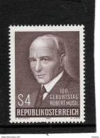 AUTRICHE 1980 Robert Musil, écrivain Yvert 1490, Michel 1661 NEUF** MNH - Unused Stamps