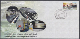 Inde India 2012 Special Cover Automated Mail Processing Centre, New Delhi, Postal Service, Indiapost, Pictorial Postmark - Storia Postale