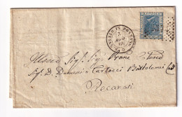 Lettre 1869 SANT'ANGELO In PONTANO  RECANATI Italie Italia Vittorio Emanuele II Francobollo - Afgestempeld