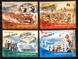 Viet Nam Vietnam MNH Specimen Stamps In 2024: 70th Ann. Of Dien Bien Phu Victory / Bike / Bicycle / Veteran (Ms1189) - Viêt-Nam