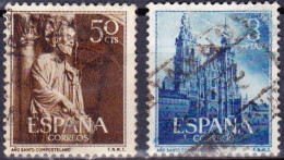 1954 - ESPAÑA - AÑO SANTO COMPOSTELANO - EDIFIL 1130,1131 - SERIE COMPLETA - Gebruikt