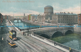 R001161 The Liffey And Four Courts. Dublin. Valentine - Monde