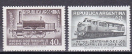 Argentinien Argentina 1957 - Mi.Nr. 659 - 660 - Postfrisch MNH - Eisenbahnen Railways - Tramways