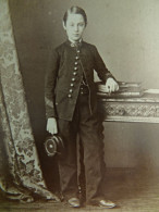 Photo CDV Levitsky  Paris  Jeune Garçon En Uniforme D'écolier  Sec. Emp. CA 1860 - L680 - Anciennes (Av. 1900)