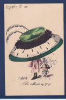 CPA Roberty Femme Woman Chapeau Mode Art Nouveau Circulée - Autres & Non Classés