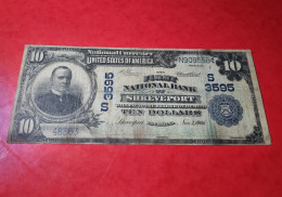 1902 USA $10 DOLLARS *SHREVEPORT NB* UNITED STATES BANKNOTE F+ BILLETE ESTADOS UNIDOS COMPRAS MULTIPLES CONSULTAR - National Currency (1915-1918)