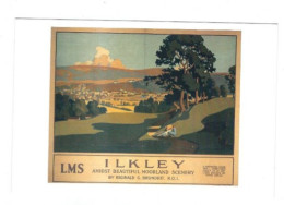 RAIL POSTER UK ON POSTCARD   L.M.S  TO ILKLEY CARD NO 10324299 - Equipment