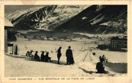 74 . CHAMONIX . VUE GENERALE DE LA PISTE DE LUGES . 1931 - Chamonix-Mont-Blanc