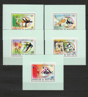 Burkina Faso (Upper Volta) 1976 Olympic Games Montreal, Sailing, Football Soccer, Judo Etc. Set Of 5 S/s MNH -scarce- - Sommer 1976: Montreal