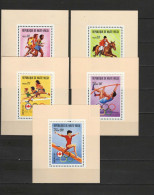 Burkina Faso (Upper Volta) 1976 Olympic Games Montreal, Equestrian, Athletics Etc. Set Of 5 S/s MNH -scarce- - Sommer 1976: Montreal