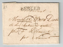 Précurseur écrite De Mons Cachet Bergen Vers Dinant - 1830-1849 (Belgica Independiente)
