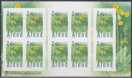 ALAND  156, Folienblatt, Postfrisch **, Pflanzen: Schlüsselblume, 1999 - Ålandinseln
