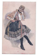 Illustrateur Tchèque Karel Šimůnek - Tchéquie - DĚVČE Z PIŠŤAN - Femme De Píšťany (Litoměřice) - Costume - Illustration - 1900-1949