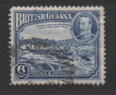 British Guiana, Used, 1934, Michel 160, Timber Logs Being Shot Over Falls - Guyana Britannica (...-1966)